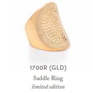 Anna Beck Ltd edition saddle ring in gold